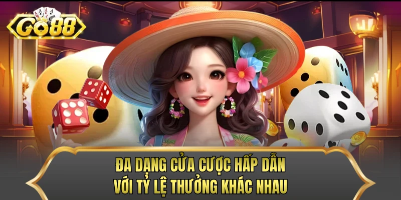 Đa dạng cửa cược hấp dẫn với tỷ lệ thưởng khác nhau